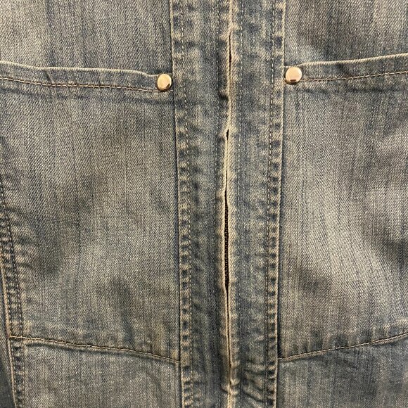 Vintage Y2K Denim Moto Jacket - Picture 5 of 6